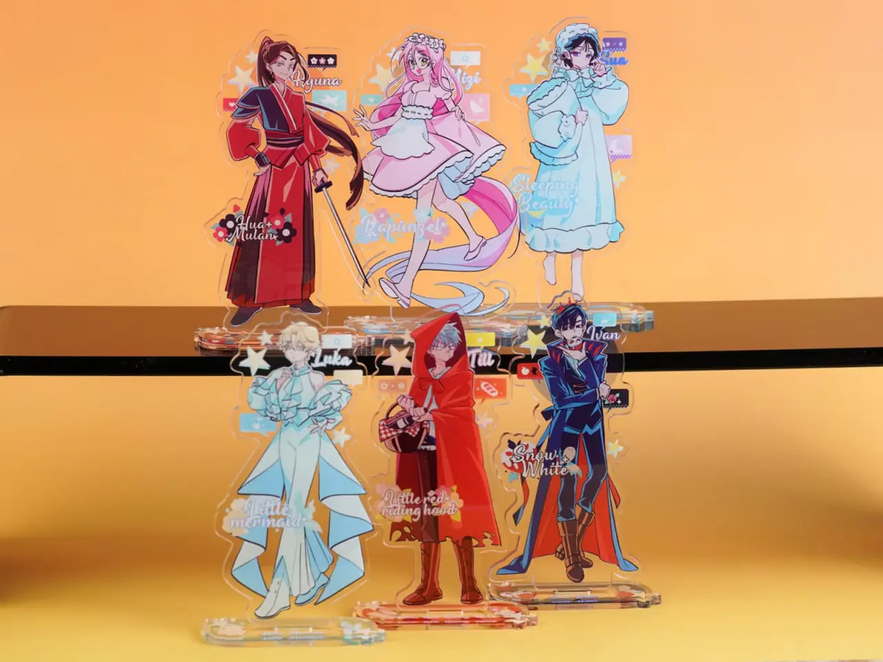 Anime Fairytale Acrylic Standee Collection - Aesthetic Cartoon Character Figurine Desk Decor for Fans