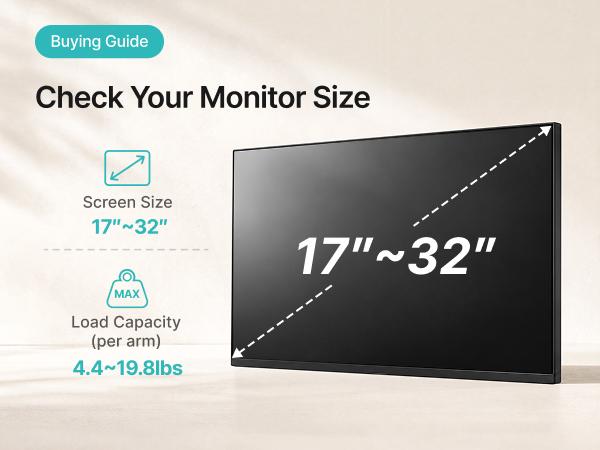 PEGZONE Single & Dual Monitor Arm for Up to 32" / 19.8 lbs Screens Gas Spring Monitor Stand Adjustable Monitor Mount with Clamp and Grommet Base tiktokshopbacktoschool