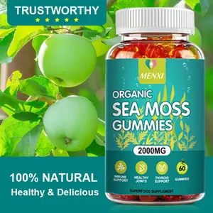 Sea Moss Gummies - Organic Irish Moss Superfood Supplement with Vitamins & Minerals, 60 Gummies for Immune & Gut Health