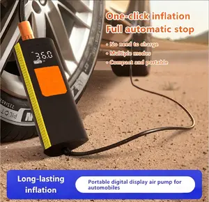 INFLATOR PUMP,One-click inflation Full automatic stop ,No need to charge,Multiple modes,Compact and portable,for Car,Moto,Electric vehicle,Bicycle,ball