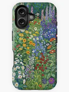 Soft Cactus Gustav Klimt Flower Garden Iphone Case Phone Case Phone Cases Phone Cover Hard Case Tough 2-Piece Phone Case