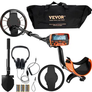 VEVOR Metal Detector for Adults & Kids, 10 Inch Waterproof Search Coil with LCD Display 7 Modes, Adjustable 41''-52'' Aluminum Stem, DSP Chip Higher Accuracy Gold Detector 10'' Detection Depth Does not apply
