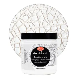 VIVA DECOR Facet Paint (8,45 fl oz) 250ml – Water-Based Crackle Paint for Vintage & Antique Effects, Versatile Color Choices, Ideal for Glass, Ceramic