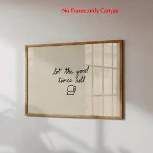 Wall Decor Canvas Art Happy Time Poster, Bedroom & Living Room Decoration, Perfect Gift Idea, Unframed Wall Hanging