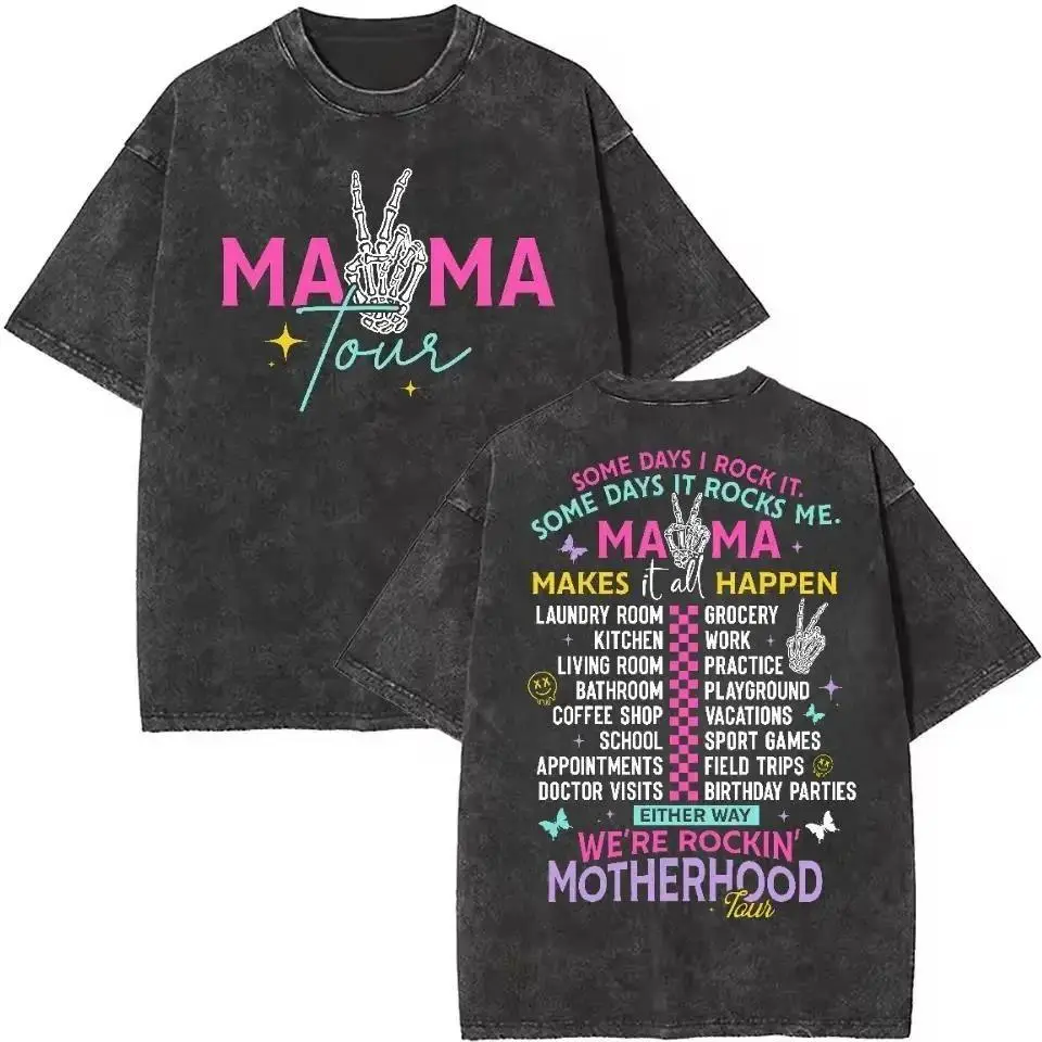Casual Casual T - Shirt for Moms: Fun Typography and Cool Graphics Highlighting the Multifaceted Life of Motherhood