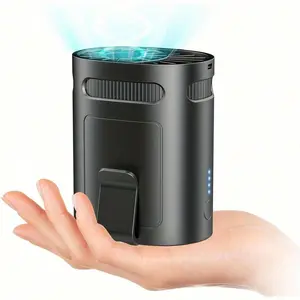 1/2Pcs Waist Fan Clip on-Mini Lightweight Portable Fans Rechargeable Under Shirt Belt Pants Body Fans that Blow Cold Air, Waistband Cooling Fan, Powerful Small Personal Hanging Neck Cooler AC for Travel Black Party Gifts