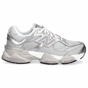 New Balance 9060 Silver Grey Sneaker Authentic Original Chunky Comfortable Walking Shoe Athletic Sports Gym Trainer for Girls leisure shoe thick sole everyday comfort, Sports Shoes, Footwear