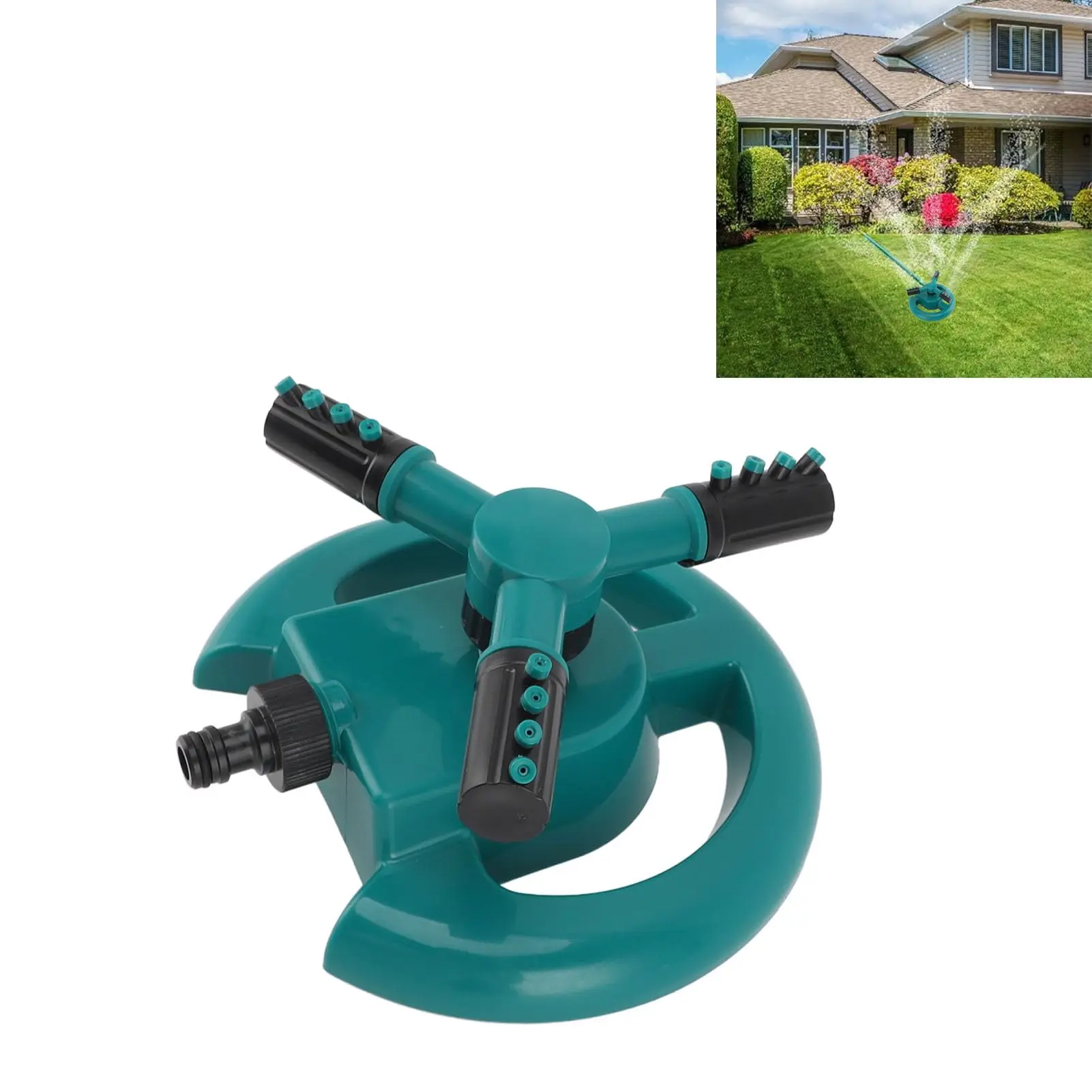 Heavy-Duty 360-Degree Rotating Sprinkler, Automatic Adjustable Garden Irrigation Device, Wide-Range Water Coverage System for Lawn & Vegetable Plots