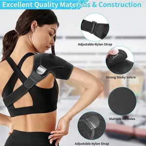 Adjustable Shoulder Brace Support Compression Sleeve for Rotator Cuff Pain Relief Injury Recovery Gym Workout