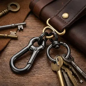 Portable Keychain Organizer with Quick-Release Key Rings, Belt Clip & Anti-Loss Carabiner. EDC Key Holder for Keys, Tools, No Scratch Design. Compact Key Fob Clip for Car Keys and Everyday Carry. Minimalist Design Keychain