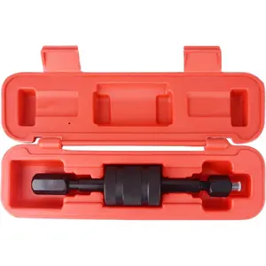 Diesel Injector Puller Tool with Slide Hammer, Fuel Injector Remover with M8 M12 M14 Thread Adapters
