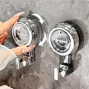 Fashion Powerful Suction Cup Hooks Vacuum Reusable Shower Hooks Heavy Duty Clothes Hook Traceless Clothes Hook