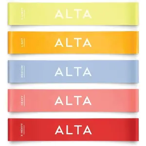 ALTA Mini Loop Bands for Exercise - Premium Durable Latex - Small Resistance Bands for Women, Booty Bands for Working Out, Leg Stretch Loops for Physical Therapy, Pilates Exercise Mini Bands Set