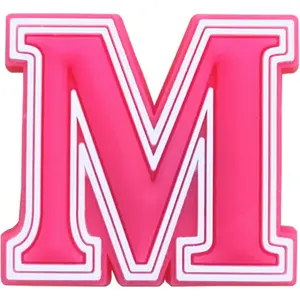 Letter Charms Black White Pink Alphabet Accessories for Decoration Charms