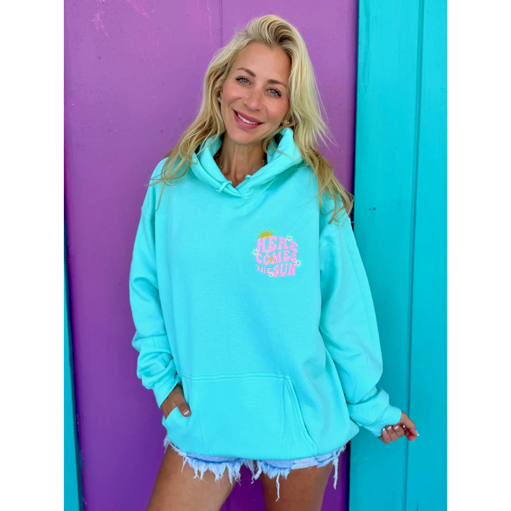 Here Comes The Sun Embroidered Hoodie