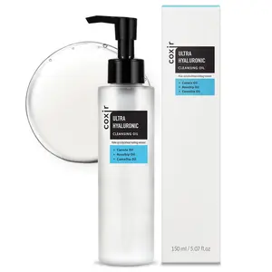 coxir ULTRA HYALURONIC CLEANSING OIL 150 ML l Gentle Korean Facial Cleanser, Blackhead, Makeup Removal with Hyaluronic Acid, Plant-based oils, No Mineral Oil