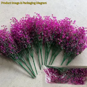 12 Pcs Outdoor Artificial Golden Bell Willow Flowers, Lifelike Artificial Flower, Garden Decorative Flower, UV Resistant Fake Bushes Plastic Faux Plants, Artificial Potted Plant for Garden Edging, Window Sills & Outdoor Decor