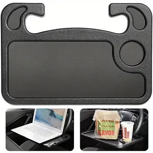 Multifunctional Car Steering Wheel 2in 1 Tray Table Steering Wheel Storage Rack Storage Board Card Table Makes Driving Easier, Convenient for Dining - Working - Reading - and Storage - Durable Material, Suitable for Most Cars, Car Console Organizer