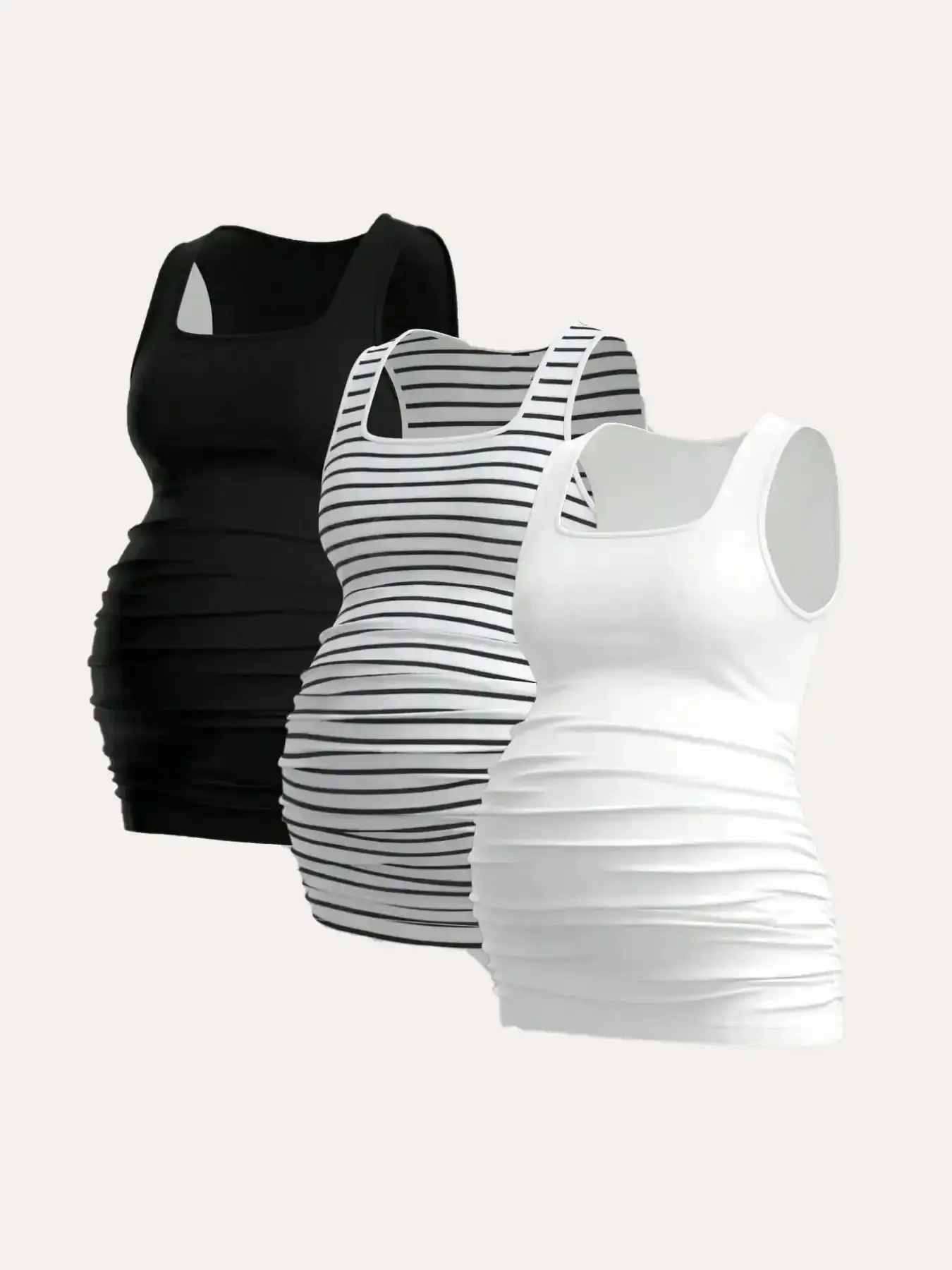 3-pack maternity tank tops, women's maternity wear, summer casual sports yoga tops, summer T-shirts, Maternity Clothing, Pregnancy Clothes
