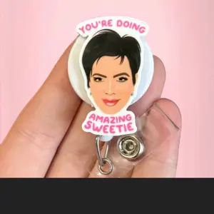 Glitter My Badge You’re doing amazing sweetie nurse badge reel for nurse and hospital workers. Badge clip Badge pull - Retractable swivel clip with a 360 rotation. Great gift for coworker.