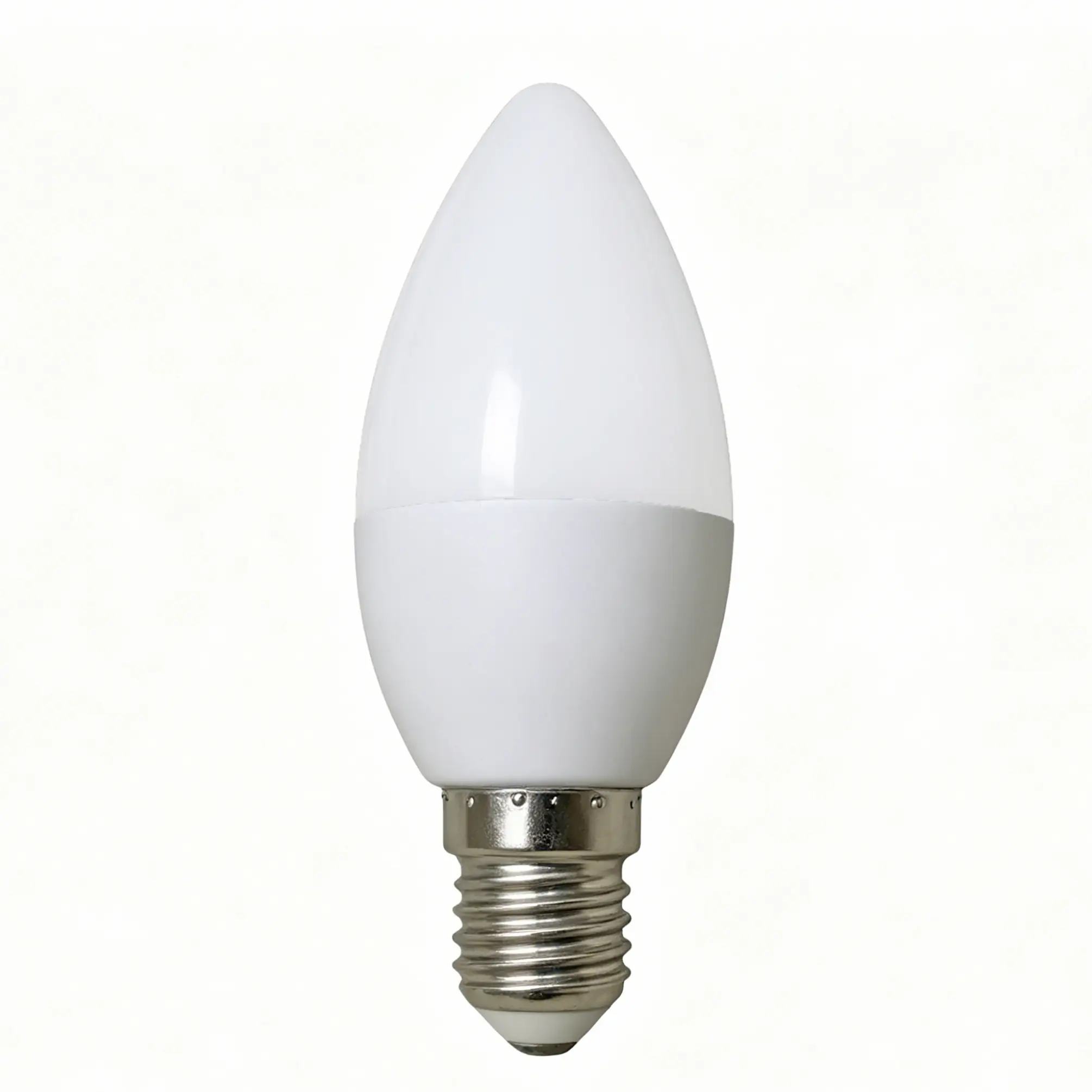 FixtureDisplays® 7W LED Candle Bulb E14 Base 6500K Cool White, AC85-265V, Flicker-Free, Energy Saving, Dustproof Moisture-Proof, Indoor Lighting for Chandelier Wall Lamp Table Lamp 16185