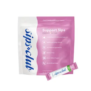 Support Sips Energy Drink – 30 Pack Clean Energy & Immune Support Drink for Moms Beverage Coconut Natural Sport