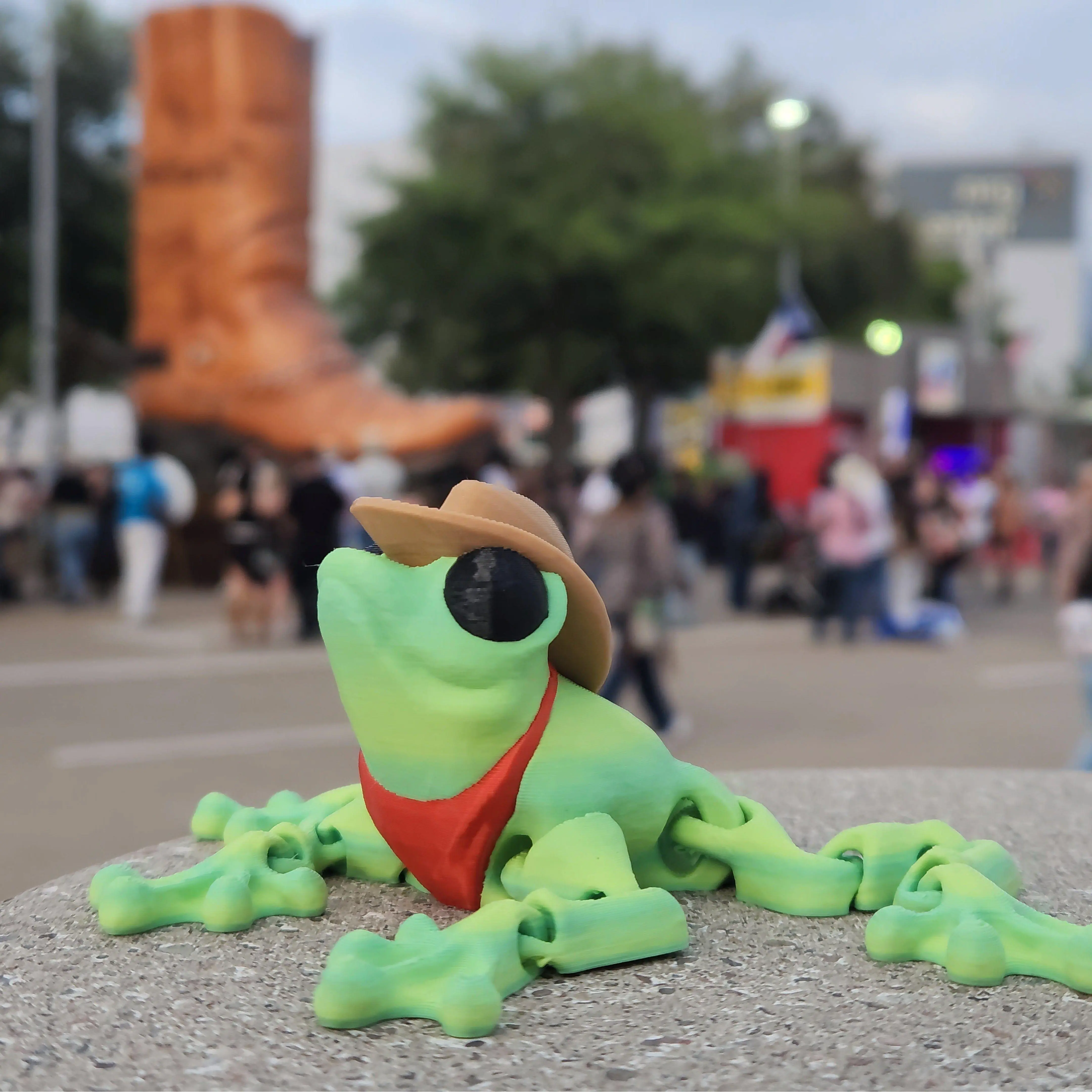 Articulated Cowfrog Figurine: Poseable Farm Friend for Your Desk