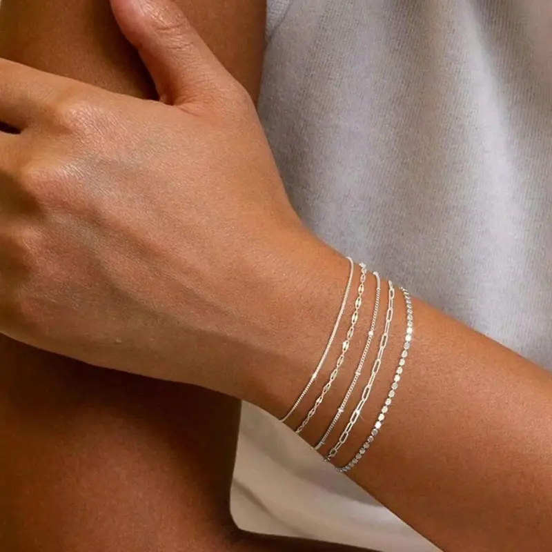 Stackable Beaded Bracelets Set for Women, Beaded Bracelet Sets, Minimalist Bangle, Simple Jewelry Design, Random Bead Count, Fixed Standard Length, Perfect Gift Idea, Stack Bangle, Matching Bracelets, Bracelets Stacking, Trendy Accessories