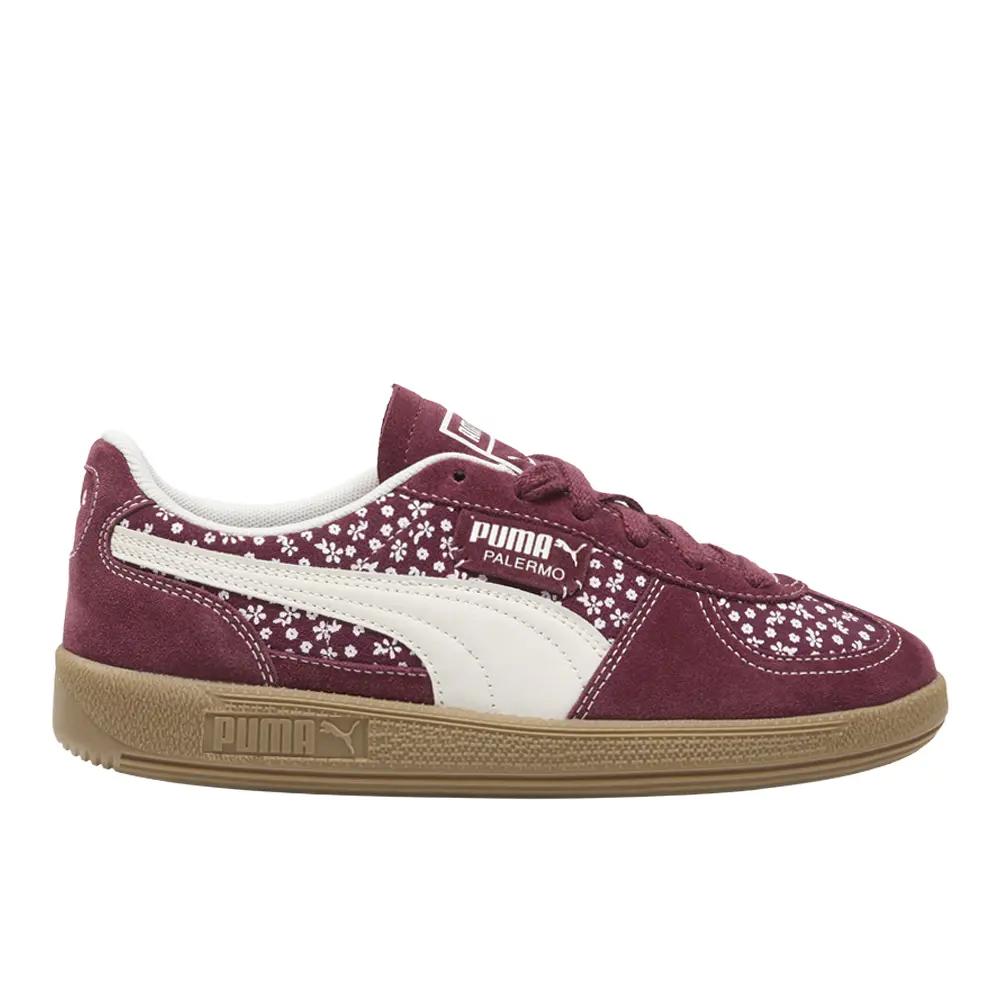 PUMA Womens Palermo Tiny Florals Lace Up Sneakers Shoes Casual - Red