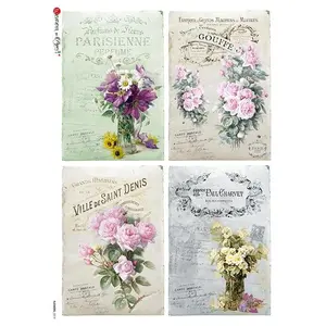 French Bouquets Rice Paper