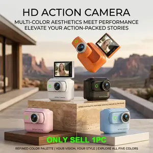 Fhd Mini Sports Camera, Magnetic Pov Camera with Flip Screen, Portable Sports Cam for Vlog, Cycling, Hiking, Hands-Free First Person View