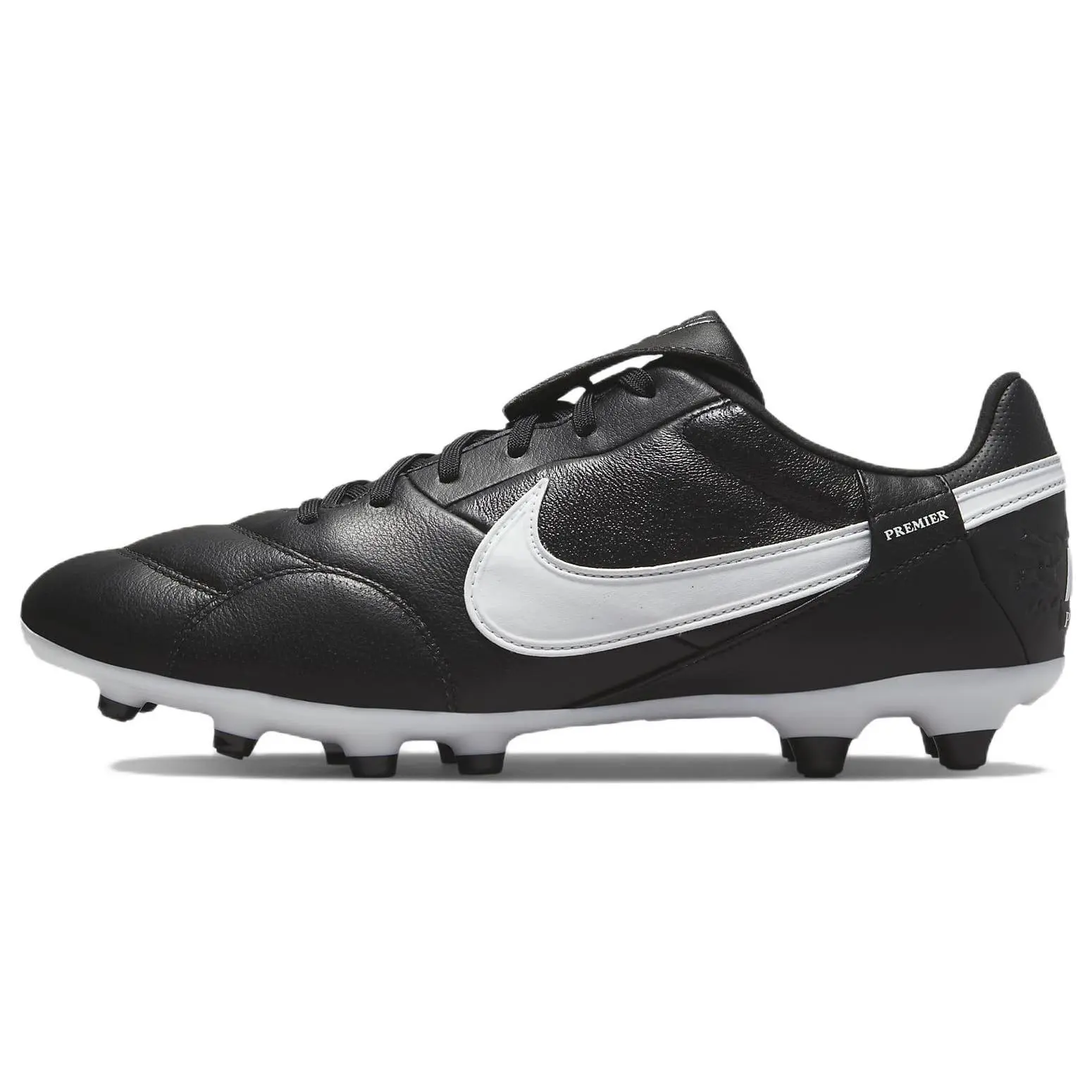 Nike Premier 3 FG Black White Cushioned Durable Soccer Cleats Men's AT5889-010