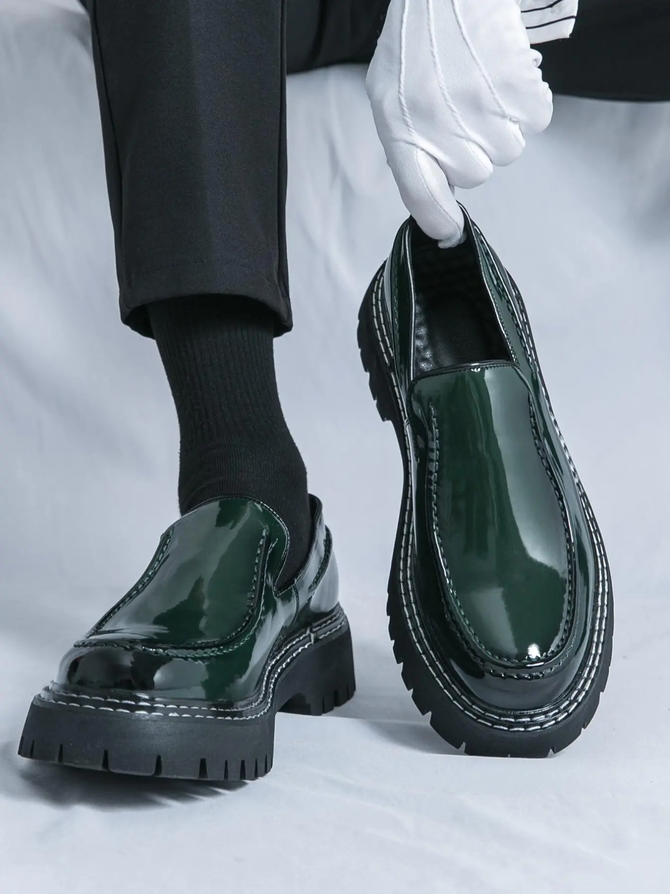 Men's Casual Solid Color Loafers, PU Leather Shoes, Fashionable Round Toe Slip-on Shoes for Daily Wear, Lightweight Breathable Comfortable Shoes for Daily Wear, Durable Casual Shoes, Boy, Slip On Style