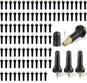 TPMS 17-20008 Rubber Snap-in Tire Pressure Sensor Valve Stem Compatible Replacement VS 950 VS950 15263240 Compatible with Ford Chevrolet Dodge Chrysle Buick Ram Cadillac Pontiac Subaru Lincoln 100pcs
