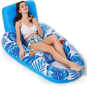 Inflatable Palm Tree Backrest Float, Universal Adult Water Raft, PVC Material, Uncharged, Outdoor Water Sports,