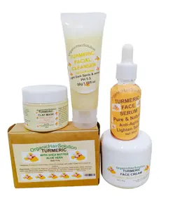 Organic Hair Solution+ TURMERIC SET FOR FACE CARE-  All Skin Types