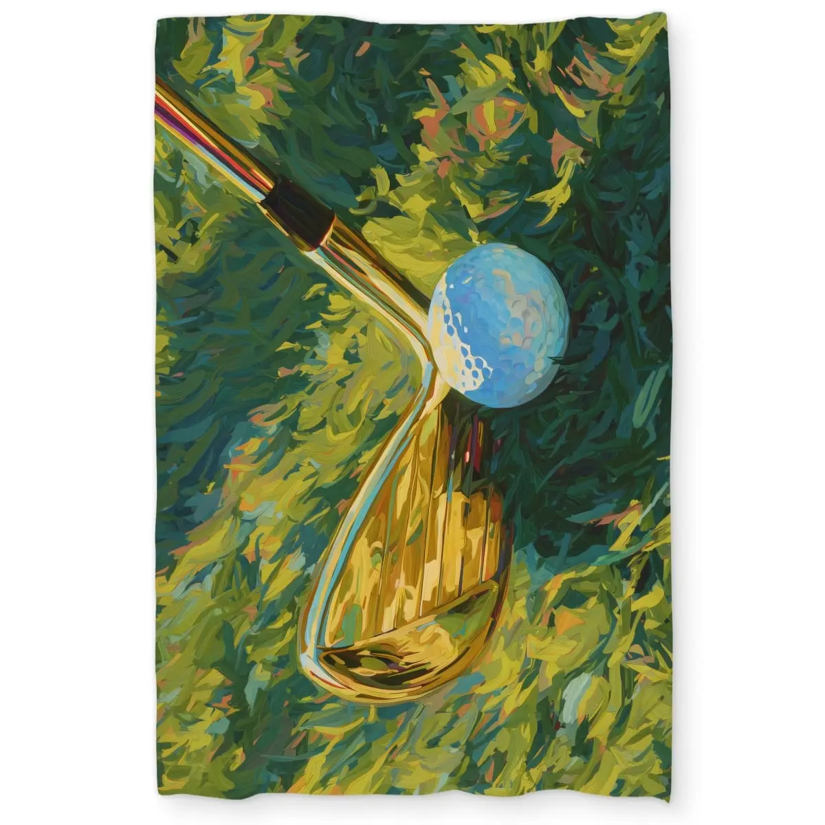 Conscious Sales C1DCTXLWY0KEEM Golden Club Green Illustrative Twin Size Extra Long Duvet Cover - Home Decor