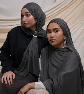 VELA Dark Gray Solid Modal Hijab VELA Dark Gray Solid Modal Hijab