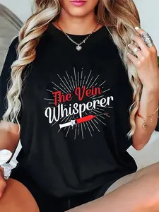 100% Cotton The Vein Whisperer | Phlebotomy Technician | Phlebotomist T-Shirt Short