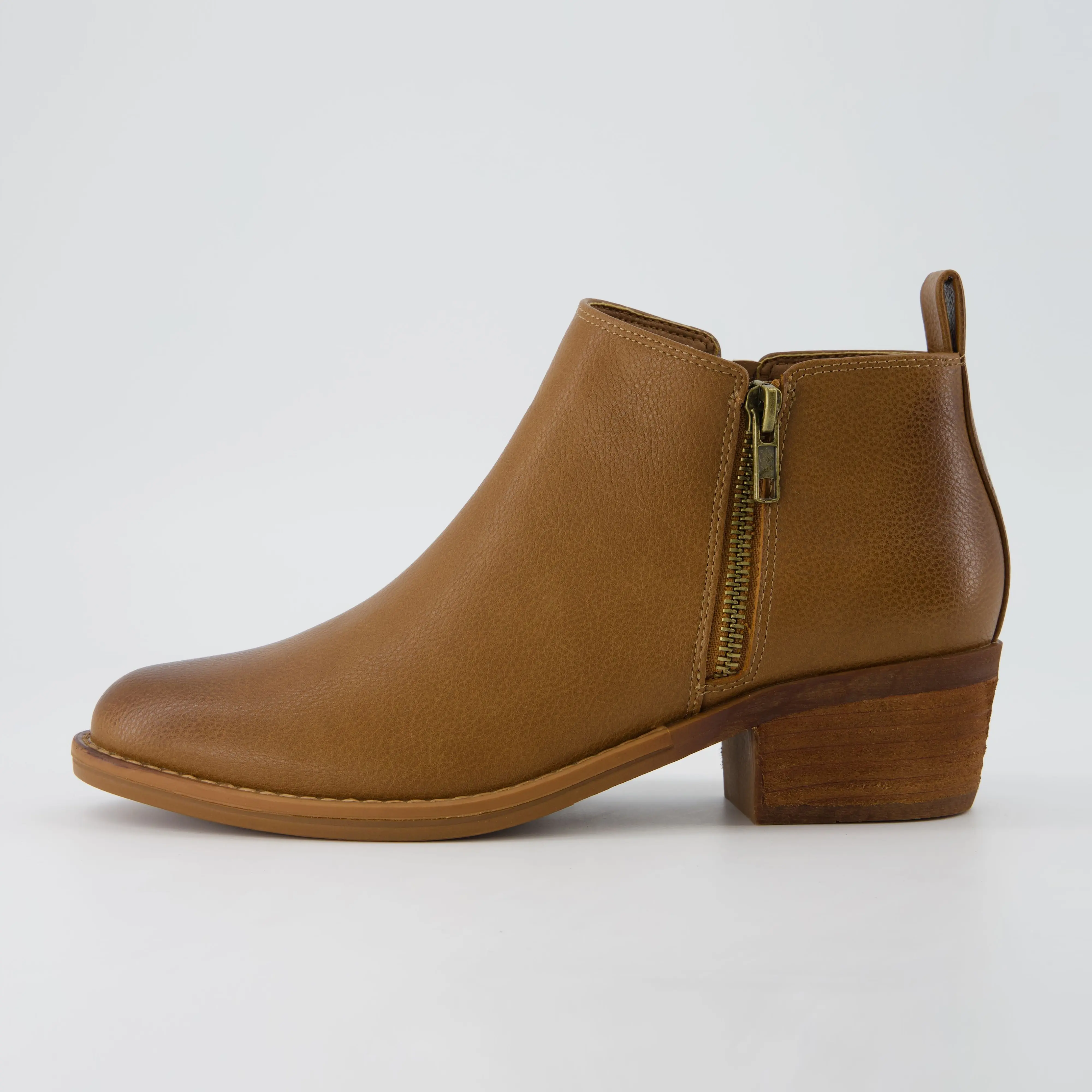 Cushionaire Taco Ankle Bootie For Women | Low Heel Ankle Boots With Side Zipper And Wide Widths Available | Classic Everyday Booties For Casual Outfits