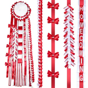 4 Pcs Homecoming Mum Braid 30 Inches Homecoming Mum Supplies High School Football Competition Back to School Week Party Decorations Crafts for Team Student Teacher Classroom Gift Exchange