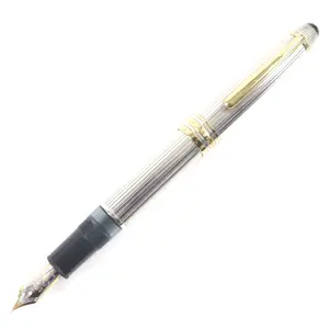 Pre-owned Montblanc Sterling Silver 925 (Ag925) Small Leather Goods Meisterstuck No.146 Solitaire SV925 Fountain Pen