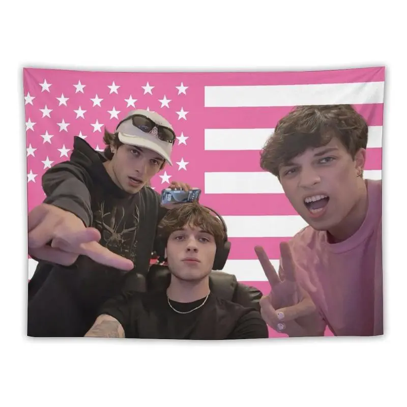 Sturniolo American Flag Triplets Tapestry Wall Hanging - Home Decor Decoration for Bedroom, Indoor Living Space