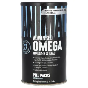 Animal Advanced Omega-3 & EFAS Pill Packs, 30 Packs