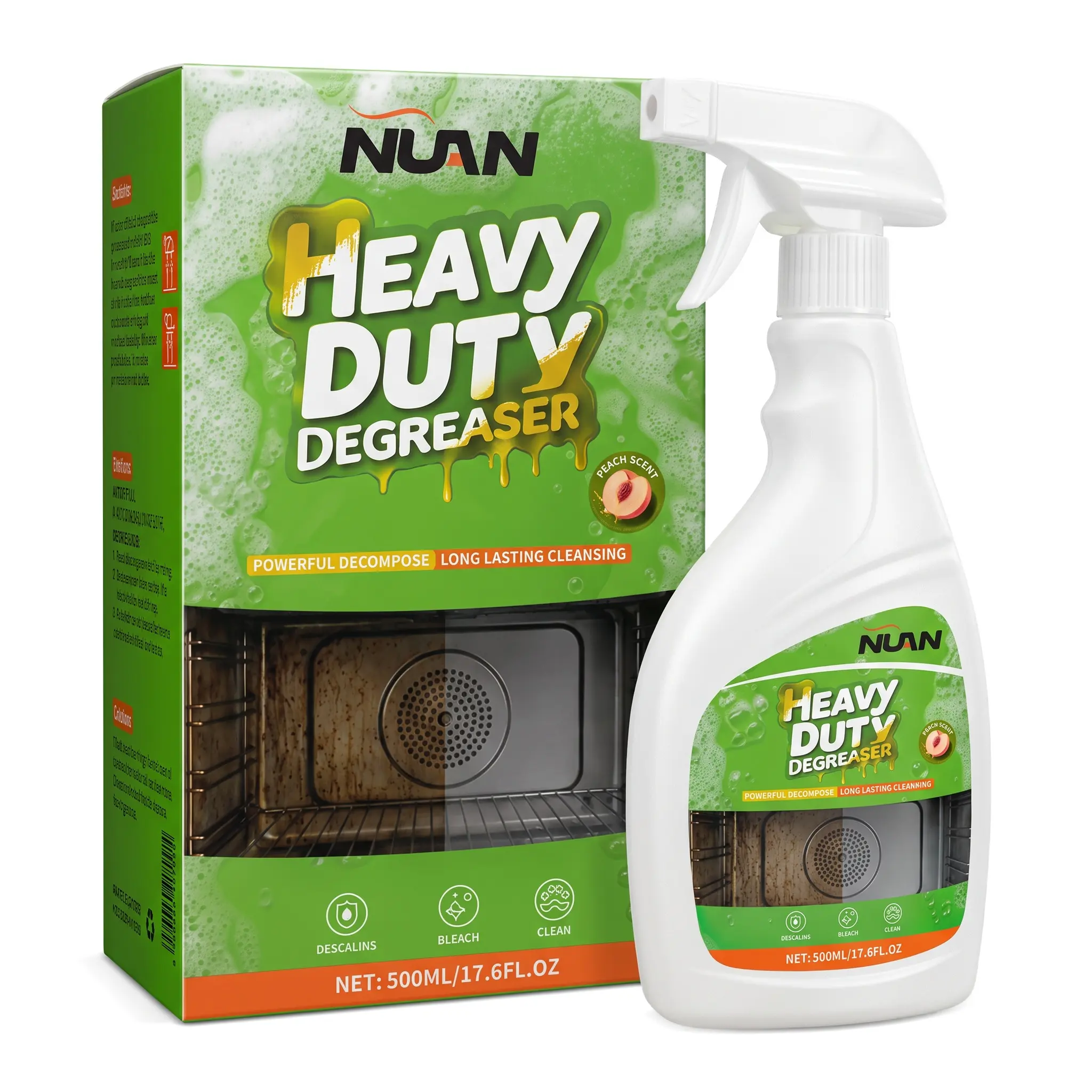 Heavy Duty Degreaser | Kitchen Grease Cleaner Spray for Stove Tops, Range Hoods & Camping. Removes Grease Stains Fast. Home & Dorm Essentials