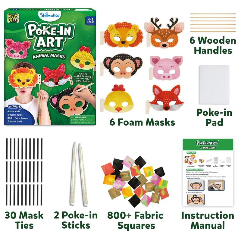Skillmatics Poke-in Art - Art & Craft Activity, Mess-Free Art for Kids, DIY Kit, Gifts for Girls & Boys Ages 4 to 9 Creative Play Artistic