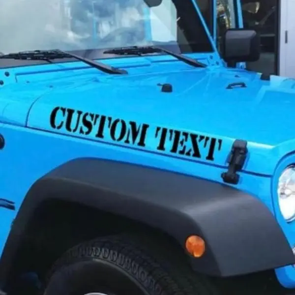 1 Custom Text Hood Decal | Hood Decal | Custom Decals | Car Lover Gifts | Car Hood Accessories car sticker