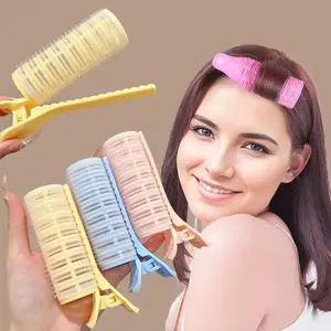 3 Piece Mixed Color Curling Iron Set, Hair Rollers Wave, Bangs Curly Hair Root Volume Clip with Self-Adhesive Hook, DIY Puff Style Tool for All Hair Types