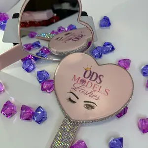 Heart shaped hand mirror
