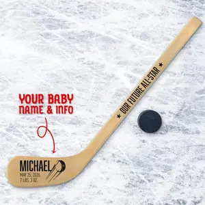 Personalized Hockey Stick | Baby Name & Birth Info | Nursery Decor